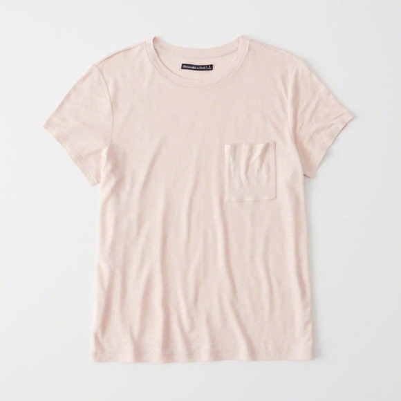 LINEN-BLEND BOYFRIEND TEE XS Blush - Picture 1 of 3